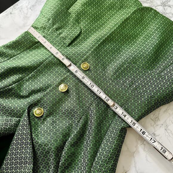 Escada Margaretha Ley Green Jacquard Women's Blazer EU Size 36 US Size Small - Picture 12 of 14